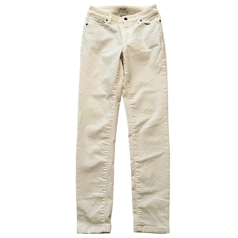 L.L. Bean Classic Fit White Skinny Jeans 6(M/T)